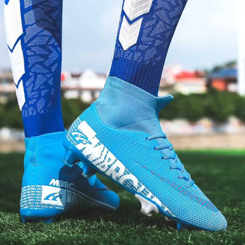 Hightop Men's Football Shoes Youth Training Student Foot Boots Sports