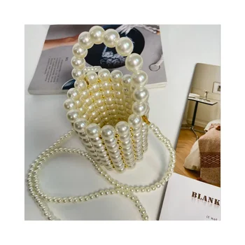 Hand Bags Ladies Popular Handbags Luxury Purses For Women round style pearl fashion bag