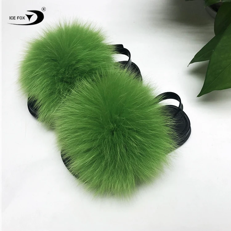 Розовые пушистые Симпатичные детские тапочки из натурального Лисьего меха, зимние сланцы, домашние меховые тапочки для детей