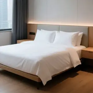 Commercial White Hotel Bed Sheet