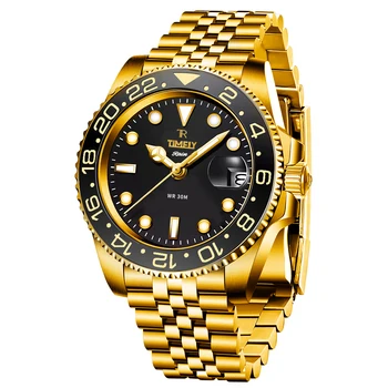 New Arrival Round Alloy case Glass Dial Waterproof Business Style Luxury Digital Wrist Watch