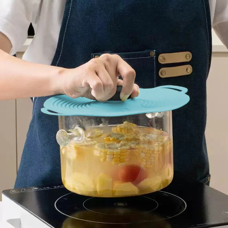 New Best-selling Silicone Pot Lid Cover Heat-Resistant and Spill Seal for Kitchenware Food Grade Cooking Tool details