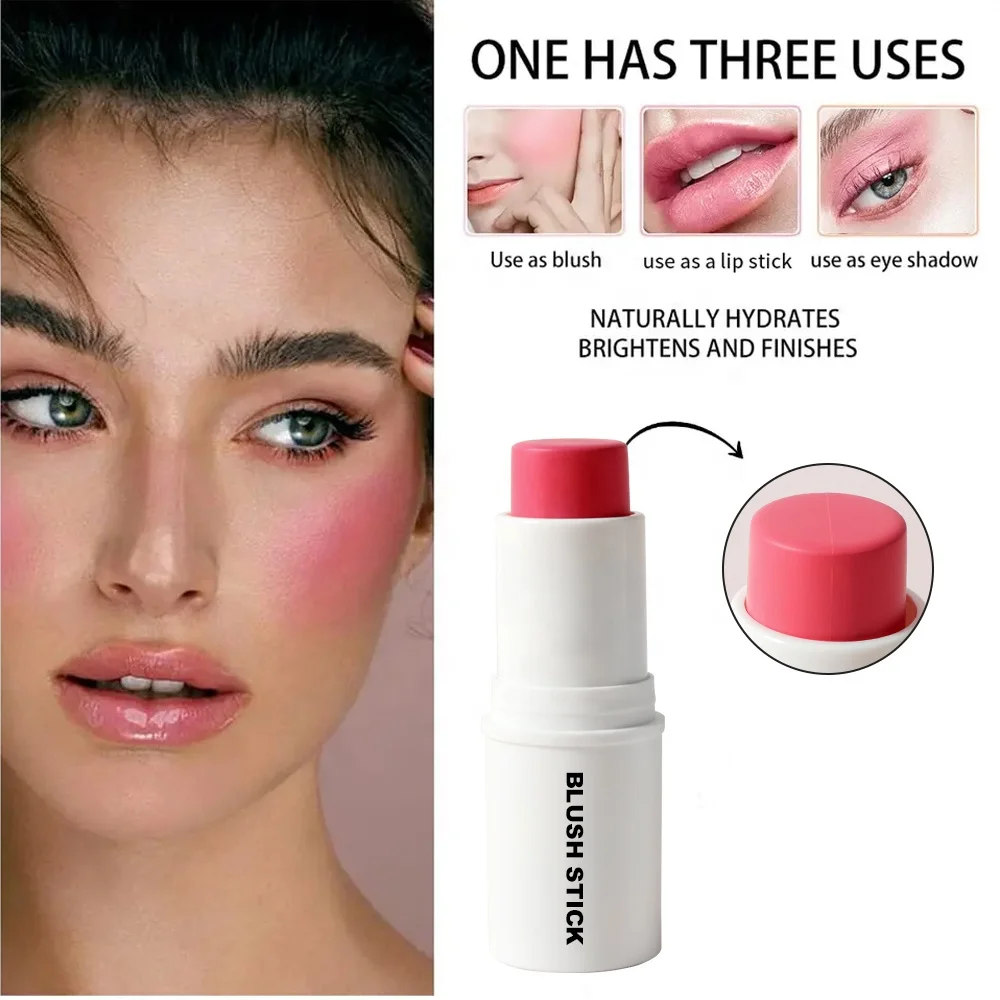 Face Makeup Cosmetics Contour and Blush on Stick Highlighter Custom Lip and Cheek Tint Rebranding Vegan Maquillaje Cream Blush