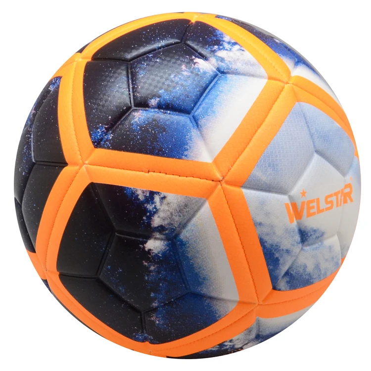 Welstar Custom Full Printing Machine Stitched Ballon De Football with Embossed 12 Panels Football Soccer Training