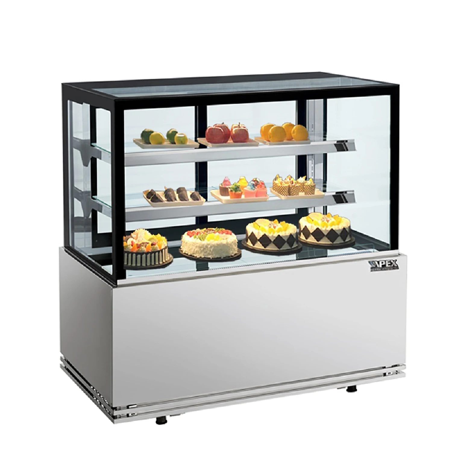 Large Clear Bakery Cake Display Cases