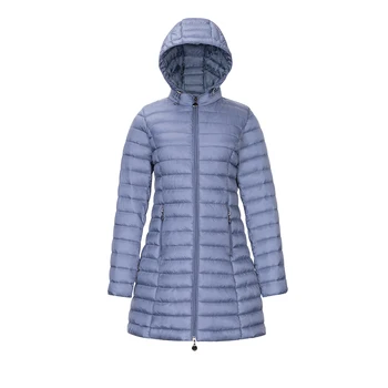Factory custom wholesale cotton-padded hooded Jacket slim fit winter jacket Detachable hat parka for woman solid Colors coat