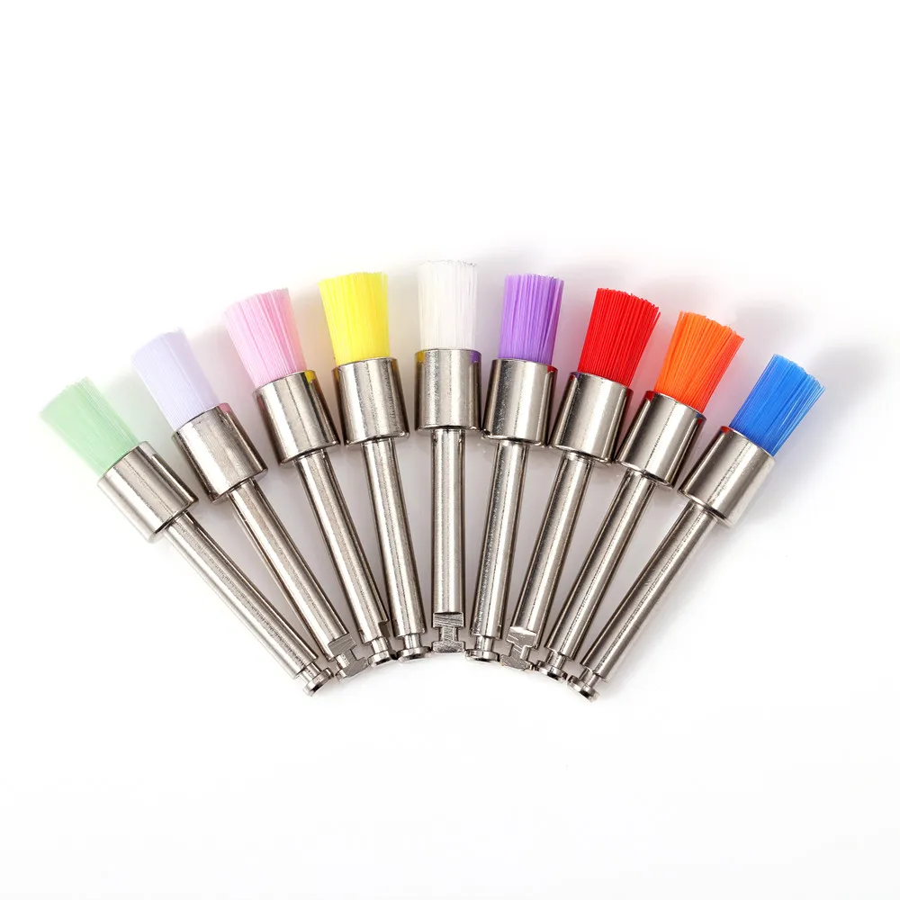 SJ High Quality Dental Prophy Brush Colorful Latch Dental Prophylaxis Polishing Brushes Dental Laboratory Polishing Brush