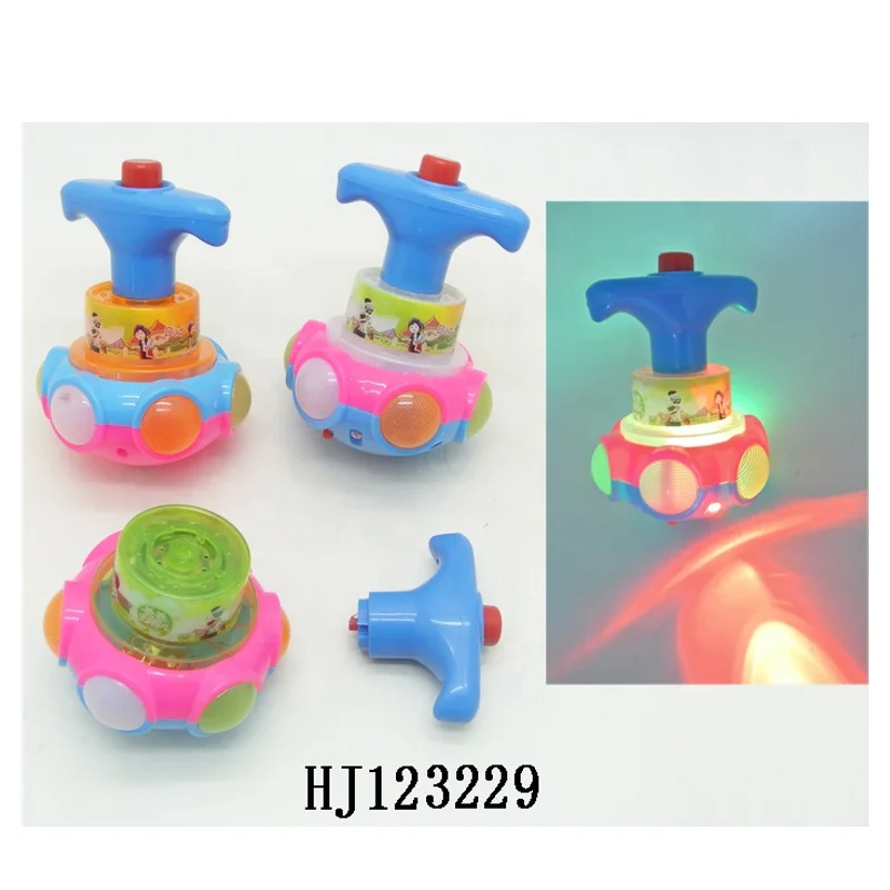 Flashing Super Top Toy - LED Peg-Top with Music for Kids