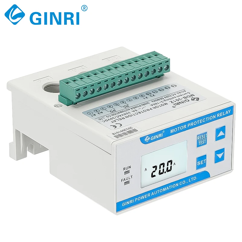 MDB-301Z 3 Phase 220V 380V Adjust LCD Display Overvoltage Undervoltage Din Rail Motor Protection Relay
