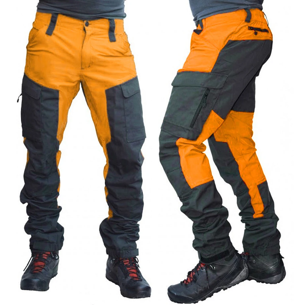 Wholesale 2023 Color Block Cargo Pants For Men Work Trousers Multi