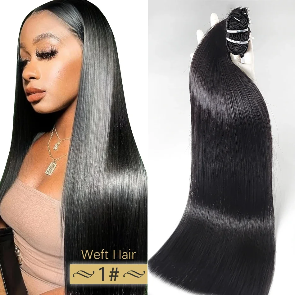 Steil Menselijk Haar Bundels Haarextensies Voor Vrouwen 613 99j 30 Inch Zwart Effen Kleur Ruwe Braziliaanse Vlecht 100% Menselijk Haar_voghion.com