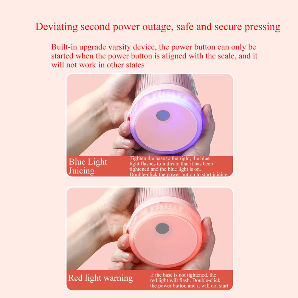 In Stock Smart Mini Juicer Bottles 380ML USB Rechargeable Portable Mini Electric Fresh Juicer Blender