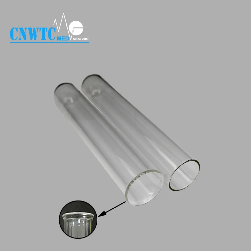Borosil Quartz test Tube with Rim Flat Bottom test Tubes