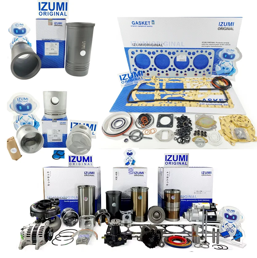 IZUMI ORIGINAL 4D120 4D130 Diesel Engine Parts Overhaul Rebuild Repair Liner Kit FOR KOMATSU