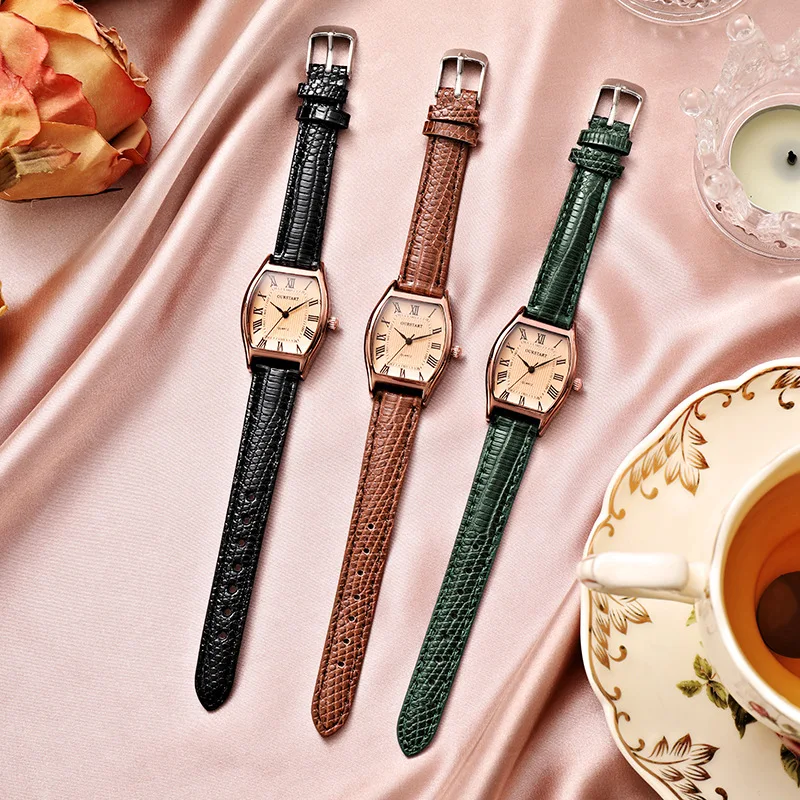 Women\'s Coffee Brown Analog Quartz Dial Bangle Vintage Bracelet Wrist Watch Peugeot Women main image 4