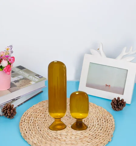 Wholesale Custom Size Safety Matches in Glass Jar for Candle Fireplace Match Sticks Cloche Borosilicate Glass Bottle