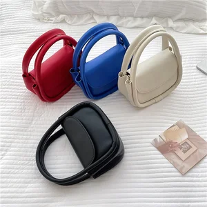 Solid Color Popular Shoulder Bags Simple Trend Crossbody Bag Fashion Retro Flap Korean Women Handbag Small square Bag