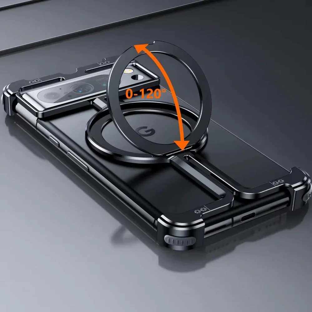 product hollow magnetic bracket for google pixel 8 anti fall phone case for goole pixel 9 pro 7pro laudtec-4