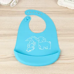 Новый дизайн Регулируемые моющиеся силиконовые детские нагрудники для ребенка время еды