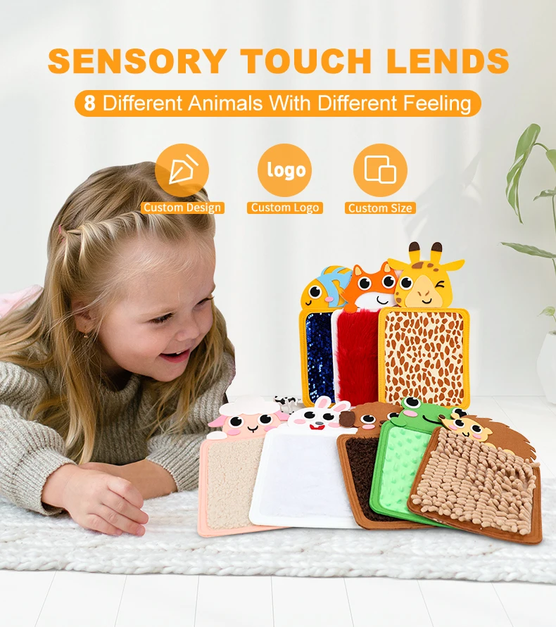 Sensory Special Need Children Toy Portable Plush Felt Cloth Skin Toys
