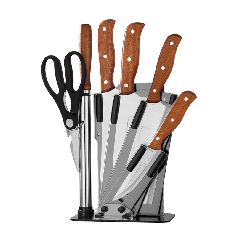 kitchen knife set with stand