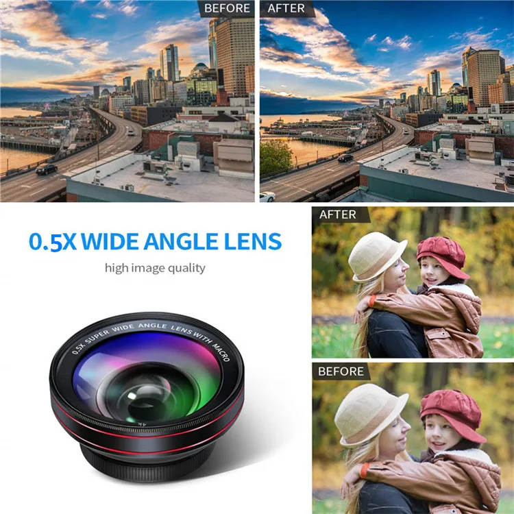 Aipaxal горячая Распродажа HD 0.5x супер широкоугольный объектив камеры