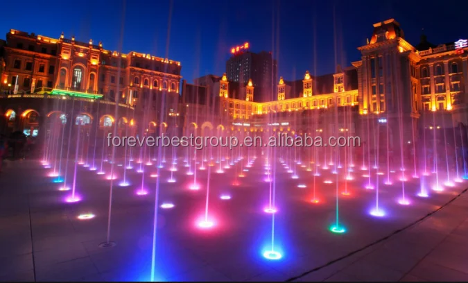 square Design Groups of Deck Floor Water Fountains Dry Deck Jets Fountain Nozzles