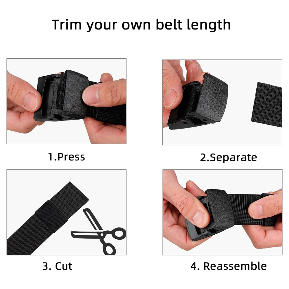 Wholesale Adjustable Training Durable Fashionable Tactical Nylon Belts Men Plastic Buckle Metal Tactical Belt