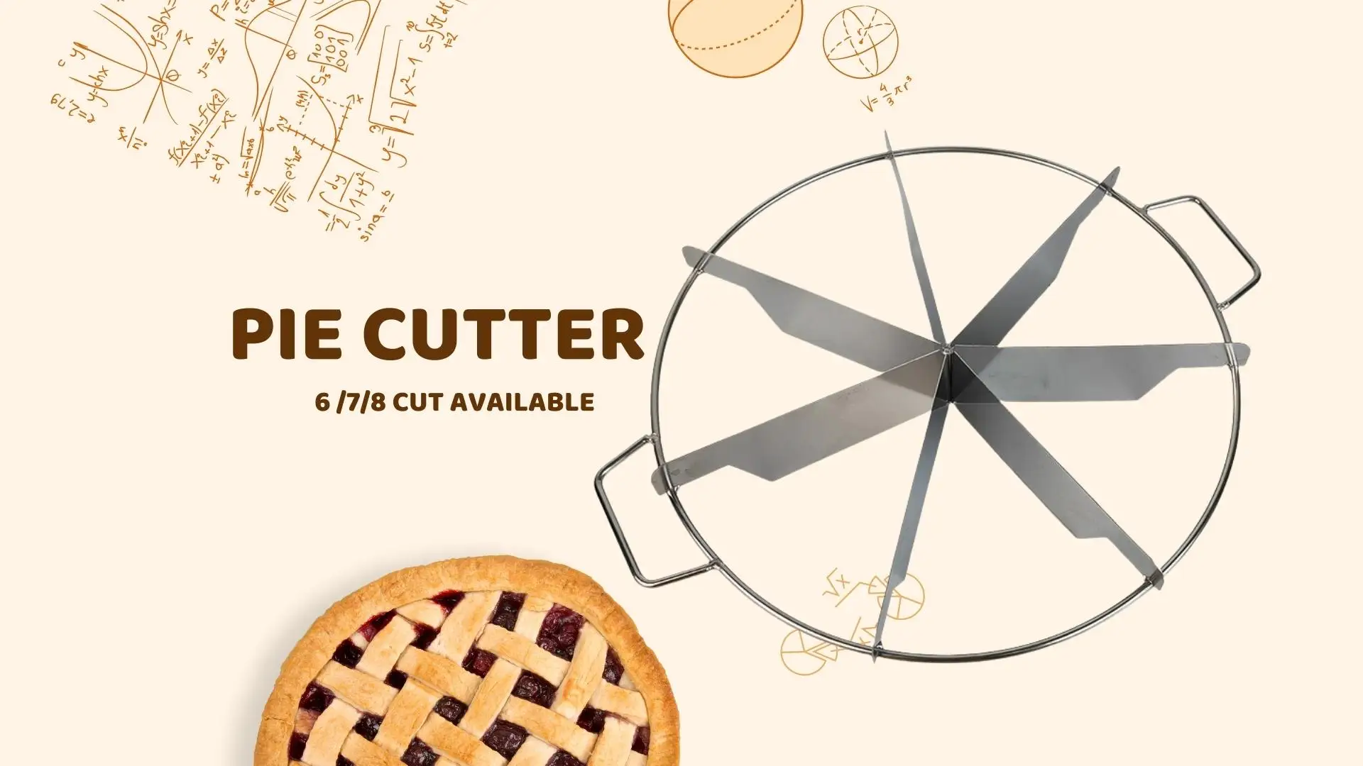 10' Pie and Cake Divider Stainless Steel 7 Slices Pie Cutter - China Pie  Cutter and Cake Cutter price