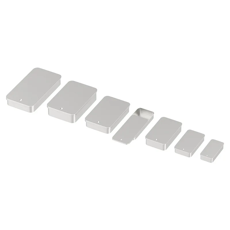 Slide Top Tin Containers Mini Metal Tin Box Containers Storage Boxes with Lid for Small Items for Candies Jewelry Crafts Pills
