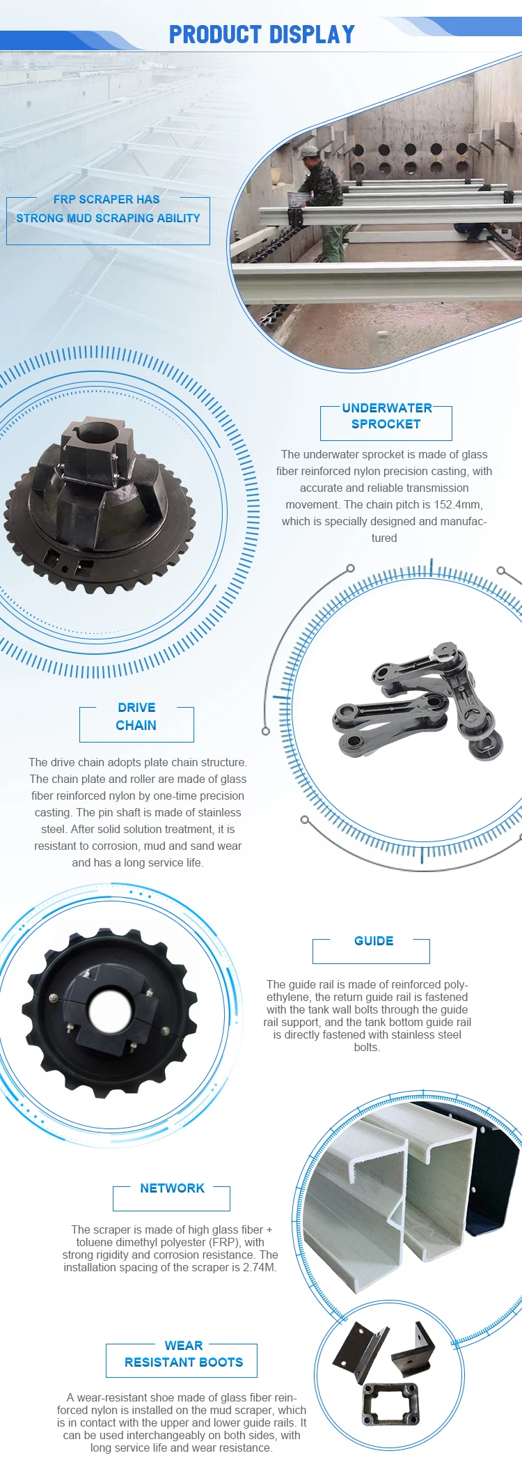 Non Metallic Chain Scraper Is Easy to Install and Has a Long Service Life manufacture