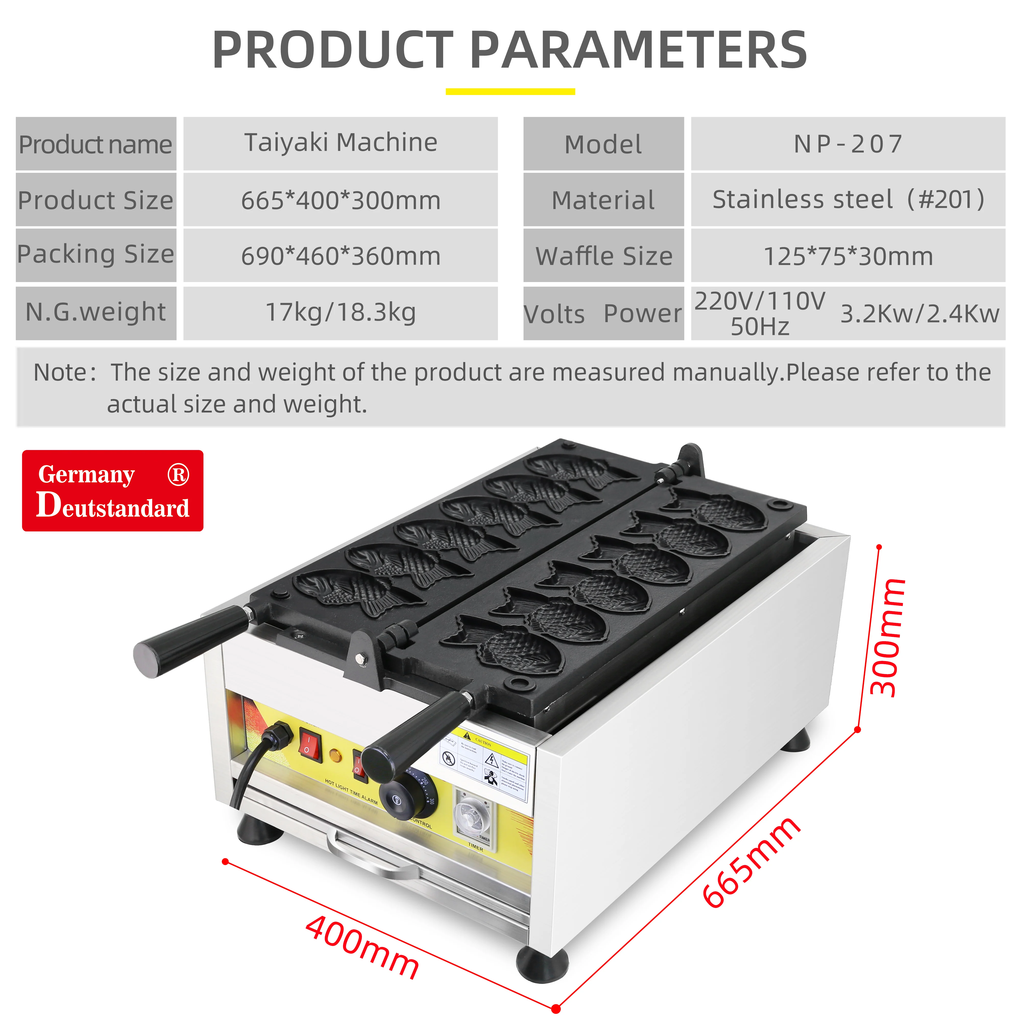 Taiyaki Making Machine Non Stick Japanese Fish Type Waffle Machine
