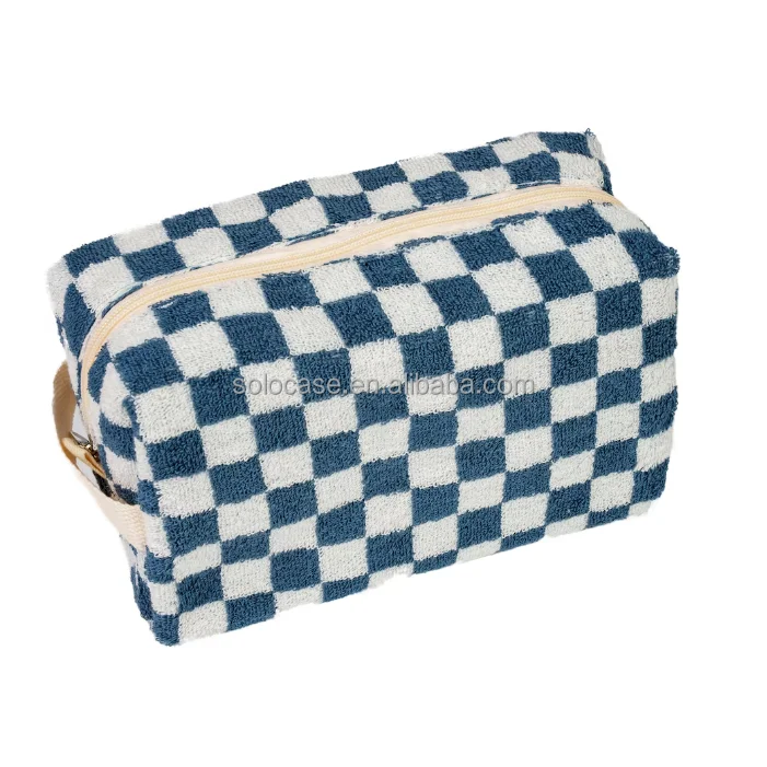 Checkered Cosmetic Bag