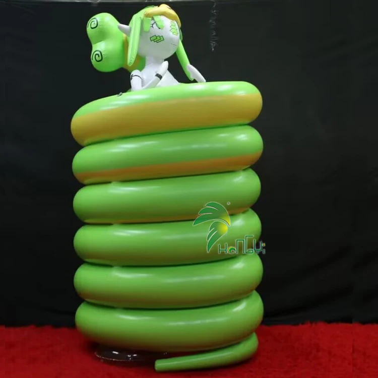 Custom Pvc Blow Up Doll Inflatable Green Snake Girl Hongyi New Design ...