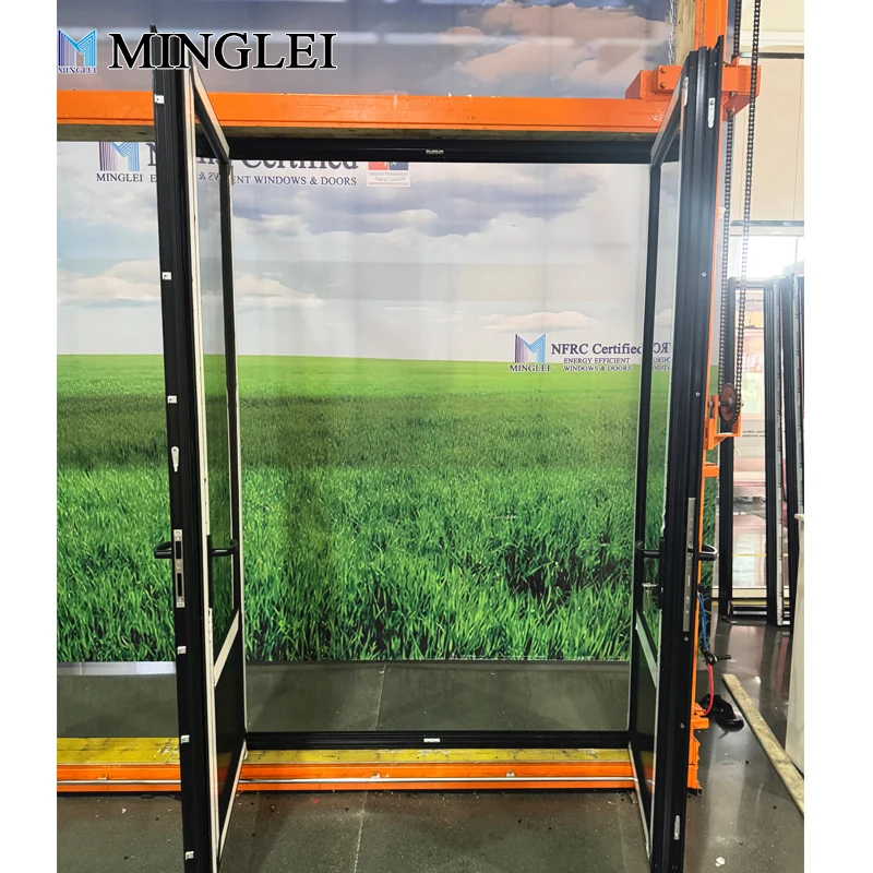 product nfrc certified aluminum inward entry door double tempered glass energy saving thermal insulation exterior entrance door-2