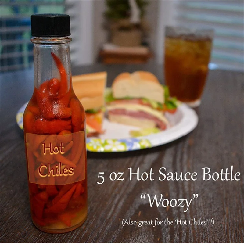 5oz Empty Clear Woozy Bottles Small Wine Bottles With Shrink Bands