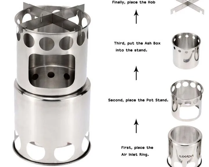 Amazon Camping Wood Stove Portable Foldable Burning Backpacking Stove