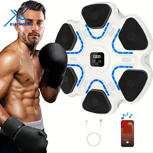 2024 Hot sale home fitness exercise electronic music wall mounted smart bluetooth boxing machine