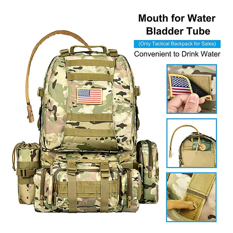 High Capacity Training Backpack Waterproof Tactical Backpack for Hiking Outdoor Travel Camouflage Tactical Backpack