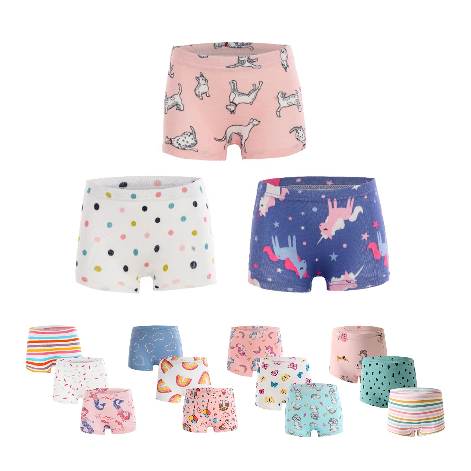 Оптовая продажа/odm/oem детское нижнее белье, брюки с принтом от производителя, трусы для маленьких девочек, 100% хлопковая поддержка 4 сезона