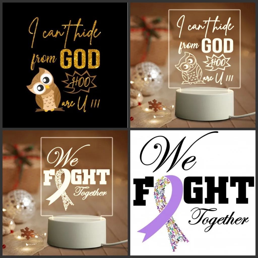 Custom Gifts 3D Night Light Text Image Night Light