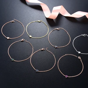 Adjustable 925 Sterling Silver Bracelet Gold Rhodium Woman's Heart-Shaped Love Heart Bracelet for Party Gift Features Zircon