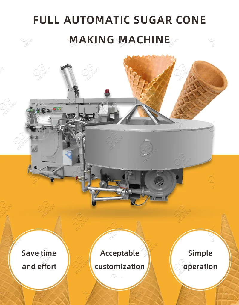Commercial Ice Cream Cone Making Machine Automatic Rolled Sugar Cone