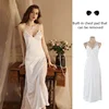 Abito bianco senza spalline + reggiseno