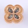 Gunmetal gem flower