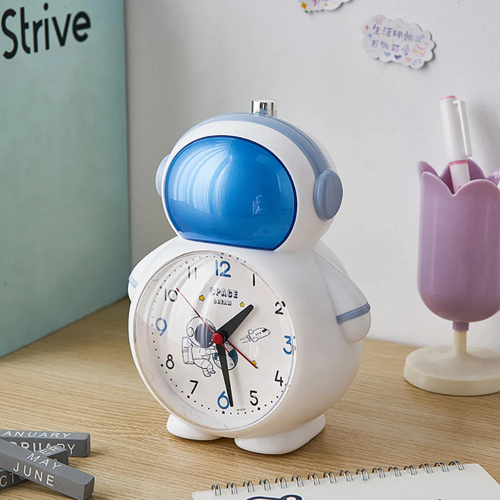 Orologio Sveglia Astronauta Con Altoparlante Intelligente, Luce Notturna E Comando Vocale, Batteria 1800mAh, Colore Rosa