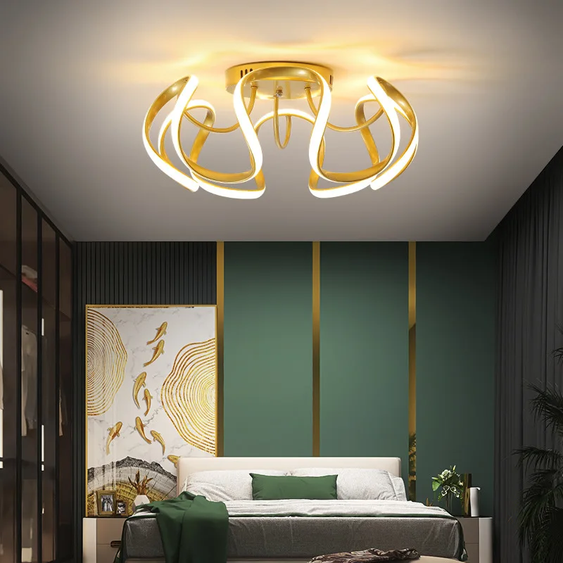 Luxury Irregular Minimalist Ceiling Light Dining Room Ceiling Lamp Lobby LED Ceiling Chandelier for Home Decoration