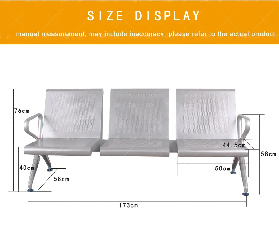 outdoor stainless steel benches hospital waiting chair public waiting chair