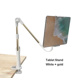 Cell Phone Clip On Stand Mobile phone Holder with Grip Flexible Long Arm Gooseneck Bracket Mount Clamp Tablet Stand