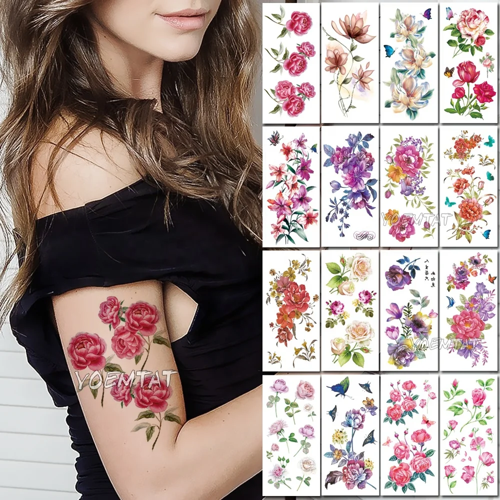 Hot Sale Temporary Tattoos Rose Flower Women Tattoo Sticker Waterproof  Custom Tatoo - Buy Custom Various Water Proof Arm Whole Temporary Tattoo  Sticker Lotus Flower Tattoo Sticker,Tattoo Stickers 3d ...